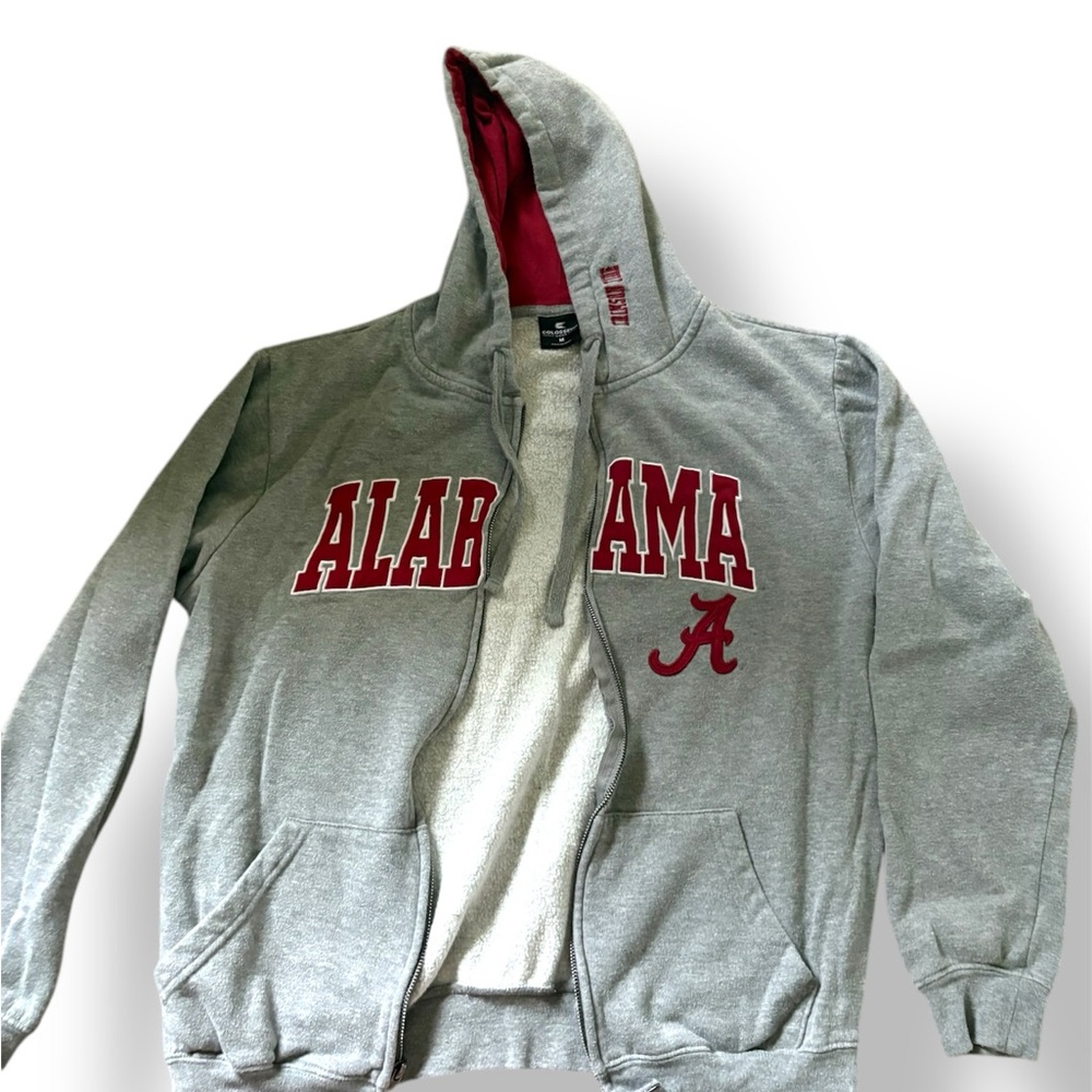 Gray Alabama Hoodie with Red Accents